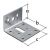Reinforced angle bracket KR 1 60x40x60x3