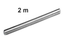 Threaded rods, grade 4,/ DIN976, length 2m, ZN, M12