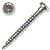 Carpentry wood screw 4.8x40 TX20, pan head, white galvanized, full thread