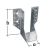Balkenschuhe der Breite a= 80 mm
