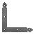 Corner hinge black, decorative