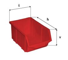 Plastová krabička 161mm červená