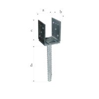 Column shoe width adjustable