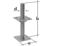 Pillar base, M24, loose nut 110