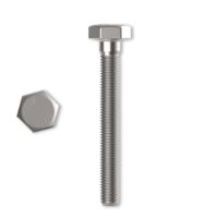 Hexagon head bolt M12, cl.8.8, white galvanized, DIN 933