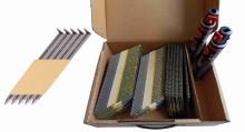 Paper strip nails 34° D-head 2,8 x 63, smooth, bright
