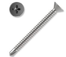 Self drilling screw 4,2x25, countersunk head, white galvanized, DIN 7504P