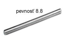 Zinc threaed rods, grade 8,8,DIN976, length 1m, ZN (1)