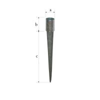 Fence post spike anchor, round
